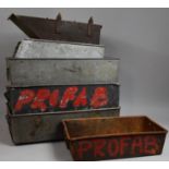 A Collection of Various Galvanised Tote Trays etc