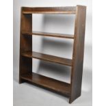 A Mid 20th Century Four Shelf Open Galleried Waterfall Bookcase, 74cm Wide