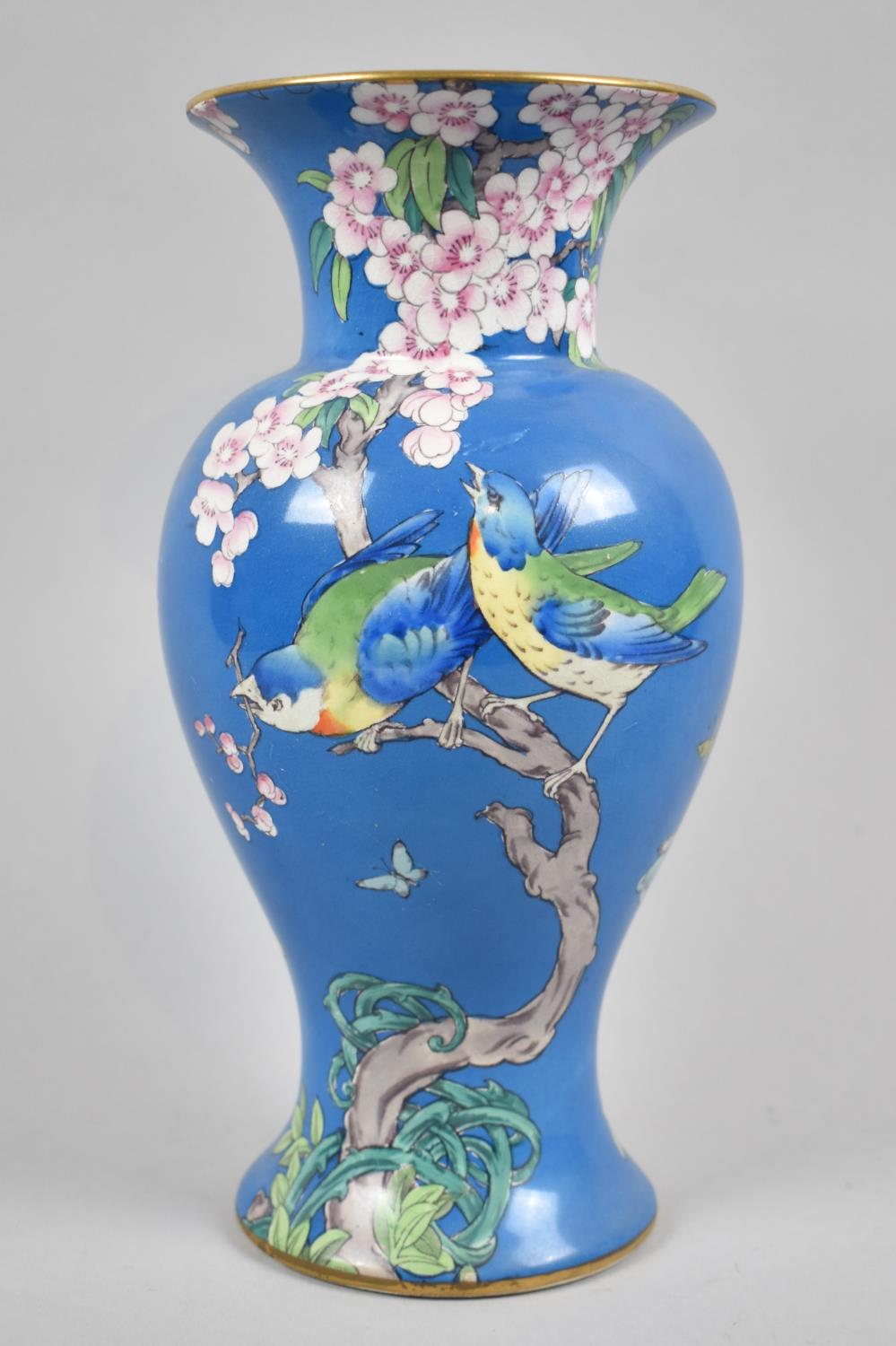A Whieldon Ware Picardy Bird Decorated Vase, 26cm high