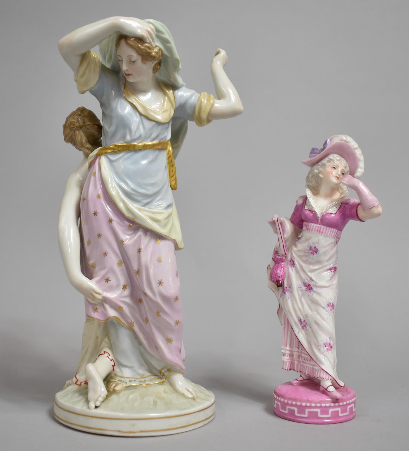 Two Continental Porcelain Figural Ornaments, Condition Issues - Image 4 of 5