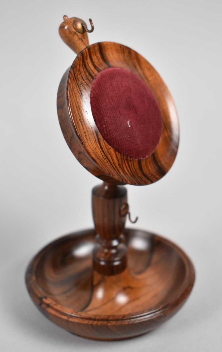 A Modern Rosewood Pocket Watch Stand by Mike Fitz, 15cm high - Image 2 of 2