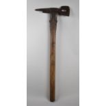A Vintage Military Pickaxe Tool, with Wooden Handle