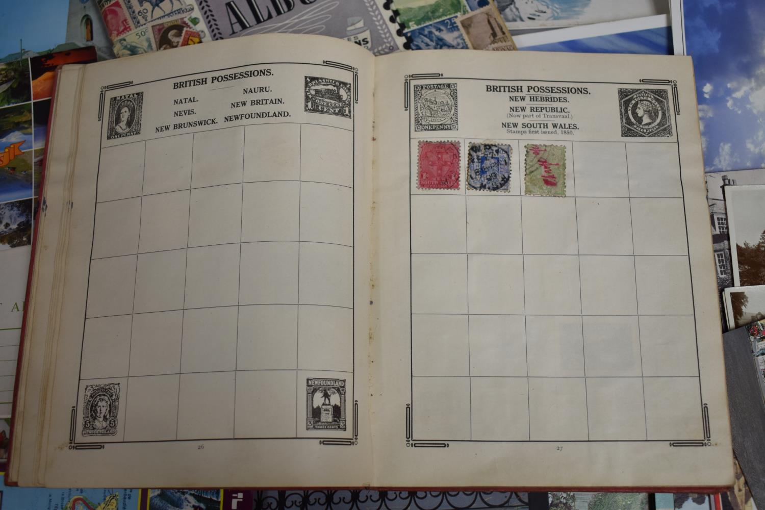 Two Children's Stamp Albums and Contents Together with Postcards etc - Image 4 of 5