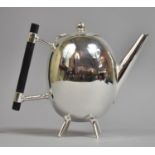 A Reproduction Silver Plated Coffee Pot in the Manner of Dresser, 18cm high