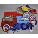 A Collection of Various Agricultural and Christmas Market Rosettes and Prize Cards