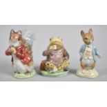 A Collection Three Beswick Beatrix Potter Figures, All Gold Backstamps