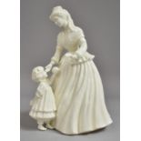 A Royal Worcester Creamware Figure Group, Mothering Sunday, Complete with Certificate