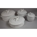 Three Royal Worcester Gourmet Oven China Lidded Tureens (Various Sizes) Together with a Lidded Two