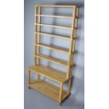 A Wooden Waterfall Shelf Unit, 80cm wide