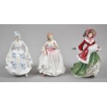 A Collection of Three Royal Doulton Figural Ornaments, All Seconds