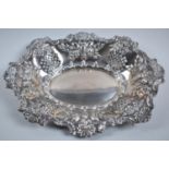 A Large Silver Oval Bowl, Birmingham 1897, 30x27cm