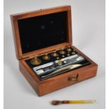 An Edwardian Mahogany Cased Set of Metric Chemist's Weights, Case 12cm Wide