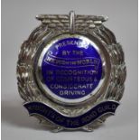 An Enamelled Chrome Car Badge, Knights of the Road Guild Presented by The News of the World, 9cm