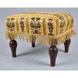 A Vintage Upholstered Rectangular Stool, 33cm wide