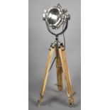 A Reproduction Novelty Spot Light on Adjustable Wooden Tripod