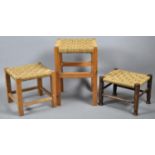 A Collection of Three Vintage Stools