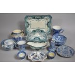 A Collection of Various Transfer Printed Items to comprise F and Sons Lidded Tureen, Meat Platter