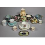 A Collection of Various Ceramics to comprise Marbled Cups and Saucers, Grimwades Beatrix Potter Trio