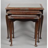 A Mid 20th Century Mahogany Framed Nest of Tables, 58cm wide