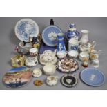 A Collection of Various Ceramics to Comprise Wedgwood Jasperware, Aynsley Wild Tudor Vase, Royal