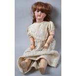 A Late Victorian/Edwardian Heubach Bisque Head doll with Closing Eyes and Open Mouth, No.250-4
