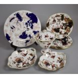 A Collection of Coalport Hong Kong Pattern Plates, Dishes and Lidded Vase Together with a Partly