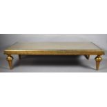 A Large Gilt Painted Rectangular Coffee Table, 170cm x 65cm