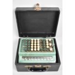 A Vintage Cased Desktop Mechanical Adding Machine, The Plus by Bell Punch Company