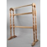 A Modern Pine Victorian Style Towel Rail, 63cm wide