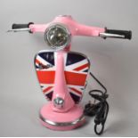 A Reproduction Novelty Table Lamp in the Form of a Vespa Scooter, 35cm high