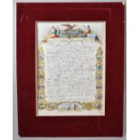 A Reprinted Illuminated Declaration of Independence, 34x24cm