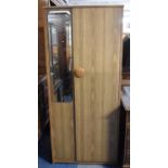 A Modern Mirror Fronted Wardrobe, 76cm wide