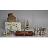 A Collection of Sundries to Include Stoneware Bottles, Decorated Tiles etc