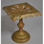A Late Victorian Pierced Brass Kettle Stand, Condition Issues, 21cm