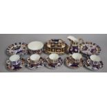 An Imari pattern Part Breakfast Set to comprise Sardine Cover and Plate, Jug, Bowl, Cups and