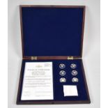 A Cased Set of Six 14ct Gold Medallions, Each 0.5g, Issue 2017, British Landmarks, Icons of a Nation