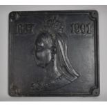 A Cast Metal Plaque, Victorian 1837-1901, 37cmx35cm