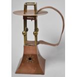 An Arts and Crafts Brass and Copper Jugendstil Candle Holder by Carl Deffner of Esslingen, 16cm high