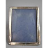 A Rectangular Easel Backed Silver Photo Frame, 23x18cm