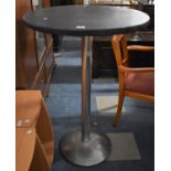 A Tall Circular Chrome Based Bar Table, 76cm Diameter