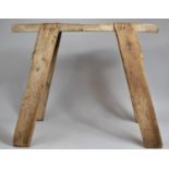 A Vintage Wooden Trestle Stand, 65cms High