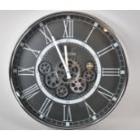 A Large Circular Reproduction Battery Operated Wall Clock, 51cm Diameter