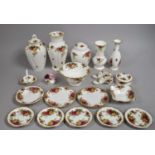 A Collection of Royal Albert Old Country Roses China to comprise Vases, Dishes Bowls Etc (Nineteen
