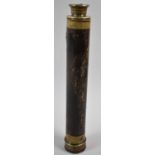 A Late 19th Century Brass Single Drawer Telescope, In Need of Restoration, 27cm When Closed