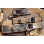 A Collection of Vintage Woodworking Tools to Include Jack planes, Block Plane, Scribing Tool etc