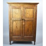 An Edwardian Oak Shelved Side Cabinet, 84cm wide and 120cm high