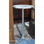 A Modern Chromed Circular Tall Bar Table, 60cm Diameter