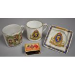 A Collection of Commemorative Wares to Comprise Peace Mug, Coronation Edward VIII Ashtray and Mug