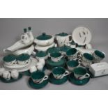 A Denby Greenwheat Breakfast Set to comprise Lidded Tureen, Cruets, Platters Lidded Pots, Cups and