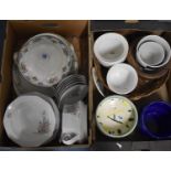 Two Boxes of Various Ceramics to Comprise Part Dinner Services etc